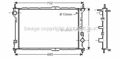 AVA QUALITY COOLING fd2381 -  Радиатор, охлаждение двигателя